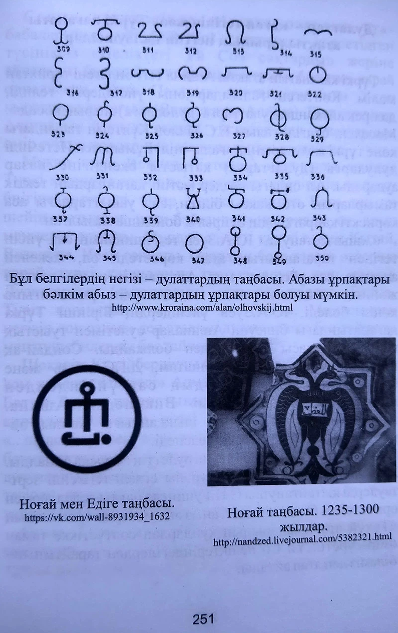 Абазы ұрпақтары және Ноғай мен Едіге таңбасы, Ноғай таңбасы 1235-1300 жылдар