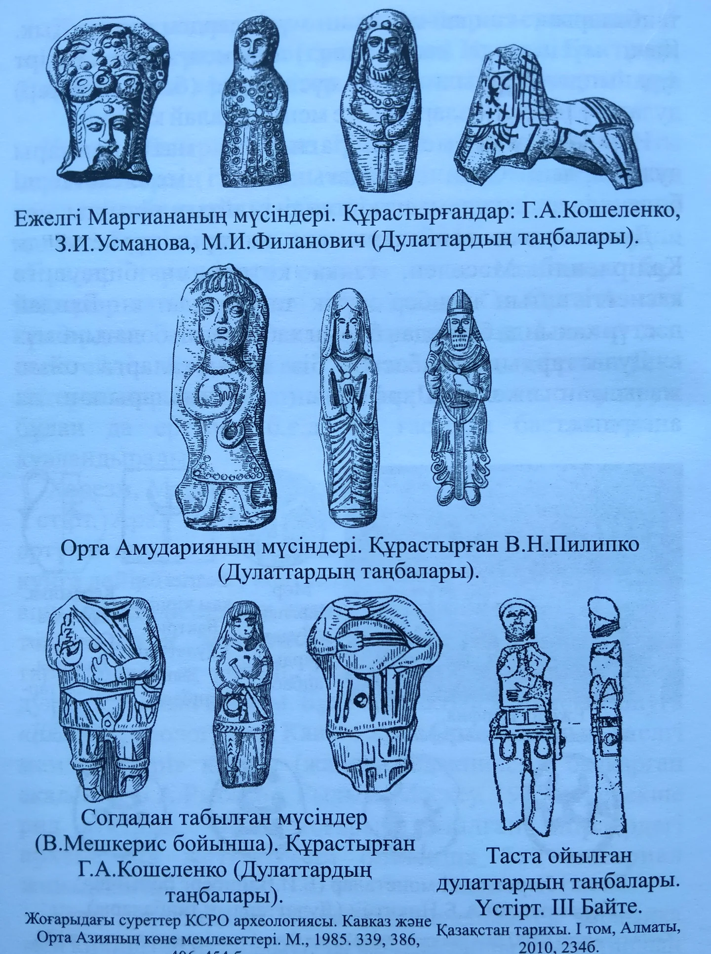 Маргиана, Орта Амудария және Соғда мүсіндері, Үстірттегі тас таңба. «Дулаттар», 104-бет.